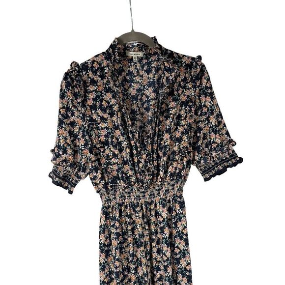 Max Studio Floral-Print Tiered Crep Midi Dress Sz M - Picture 6 of 13
